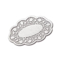 Mokkadeckchen weiß, oval, 18 × 13 cm – Original-IFF