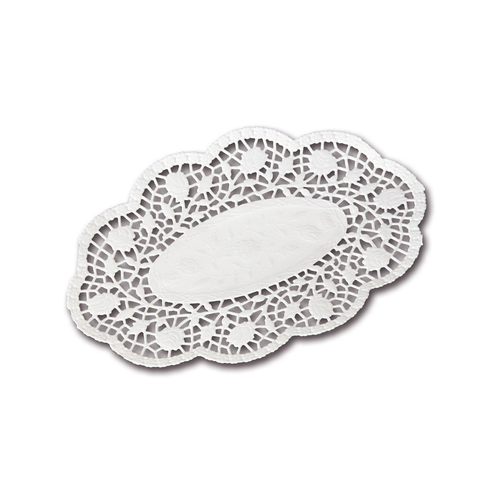 Mokkadeckchen weiß, oval, 18 × 13 cm – Original-IFF