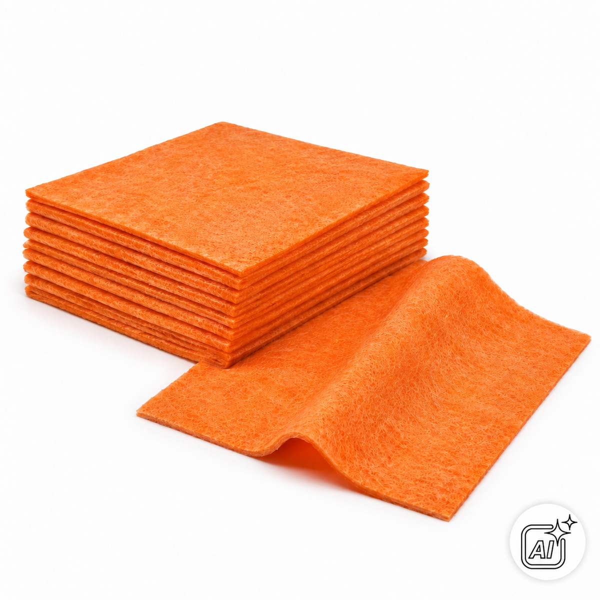 Vlies-Scheuertücher orange 60x60