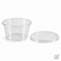 PP-Verpackungsbecher transparent, 250 ml, inklusive Deckel – KI-Darstellung
