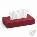 KI-Abbildung: Minibox (bordeaux) Kosmetiktücher weisses 2-l. Tissue