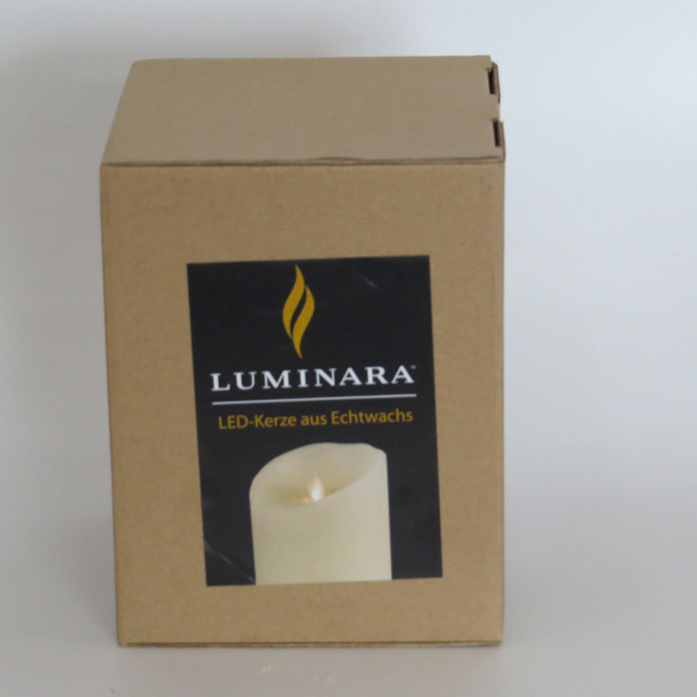 Luminara Echtwachskerze mit elektrischer Flamme, elfenbein, 13 cm – Original-IFF