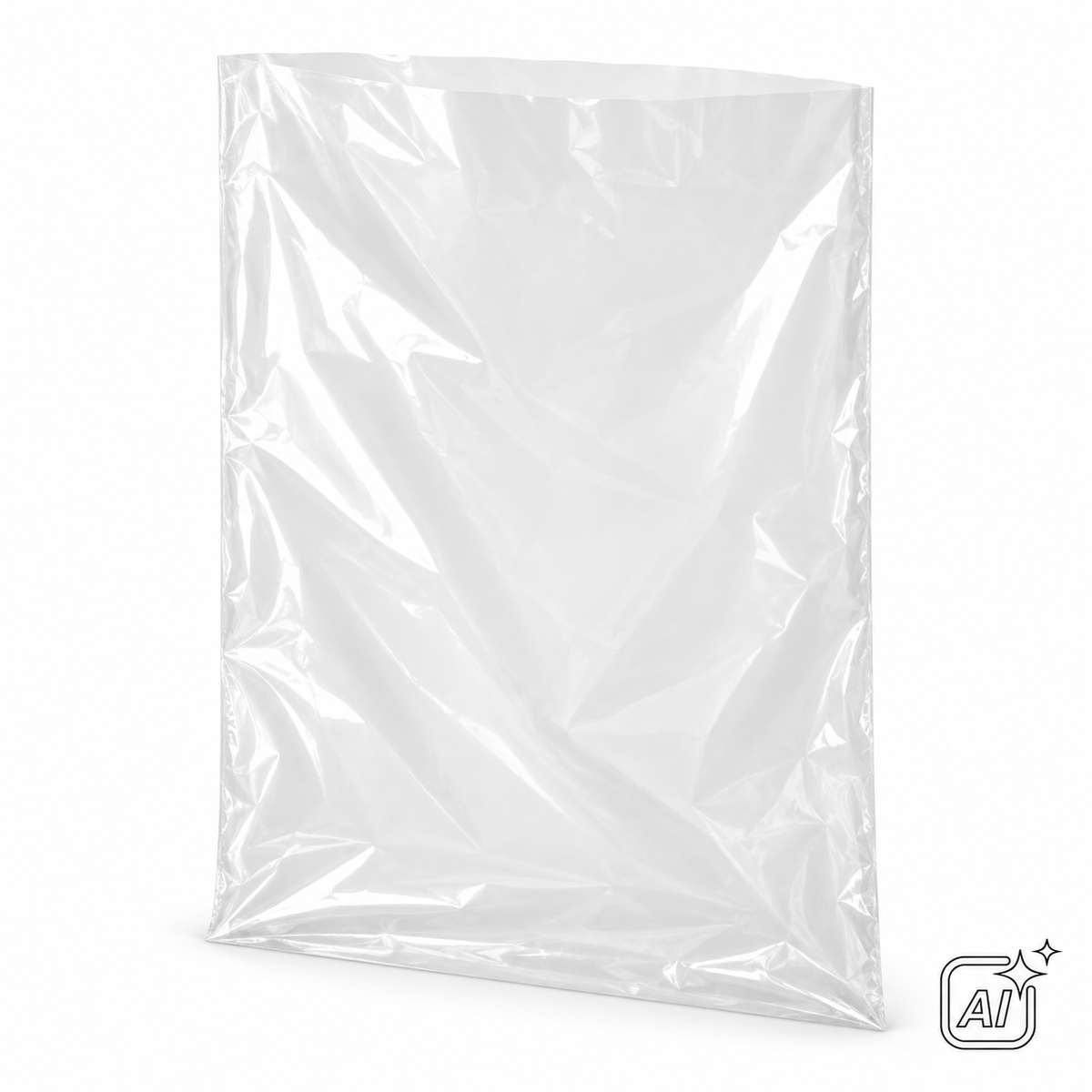 Poly-Fachbeutel transparent 50 × 80 cm, 50my – KI-Symbolbild, exemplarische Darstellung