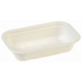 Zuckerrohr Menübox ungeteilt weiß Bio-laminiert 850 ml rechteckig