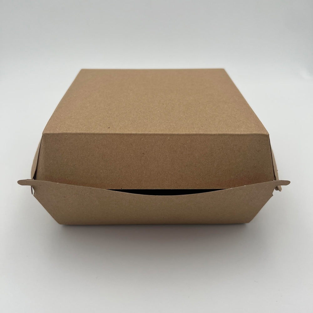 Hamburgerbox Easy aus beschichteter Pappe, 150 × 150 × 70 mm – Original-IFF