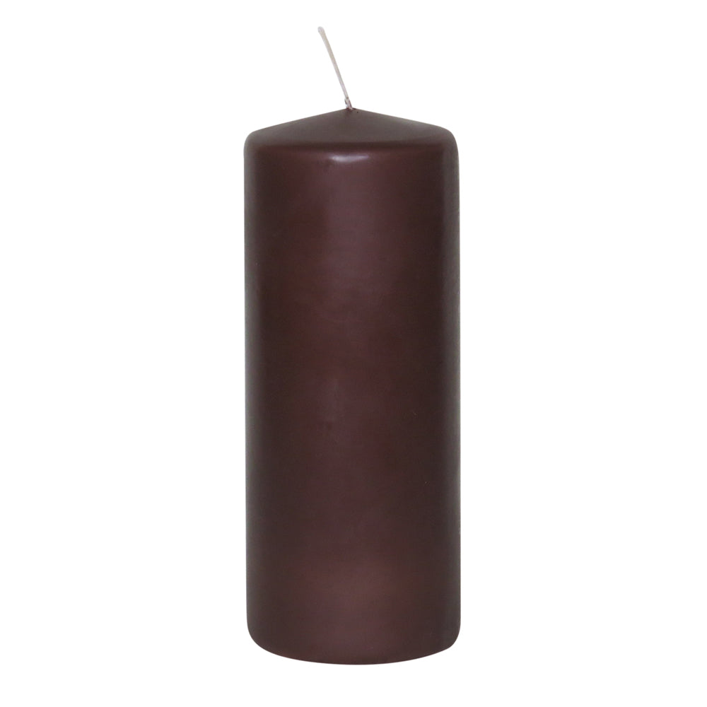 Stumpenkerze Siena braun, 200 × 80 mm, ca. 87 Stunden – Original-IFF-Produktbild
