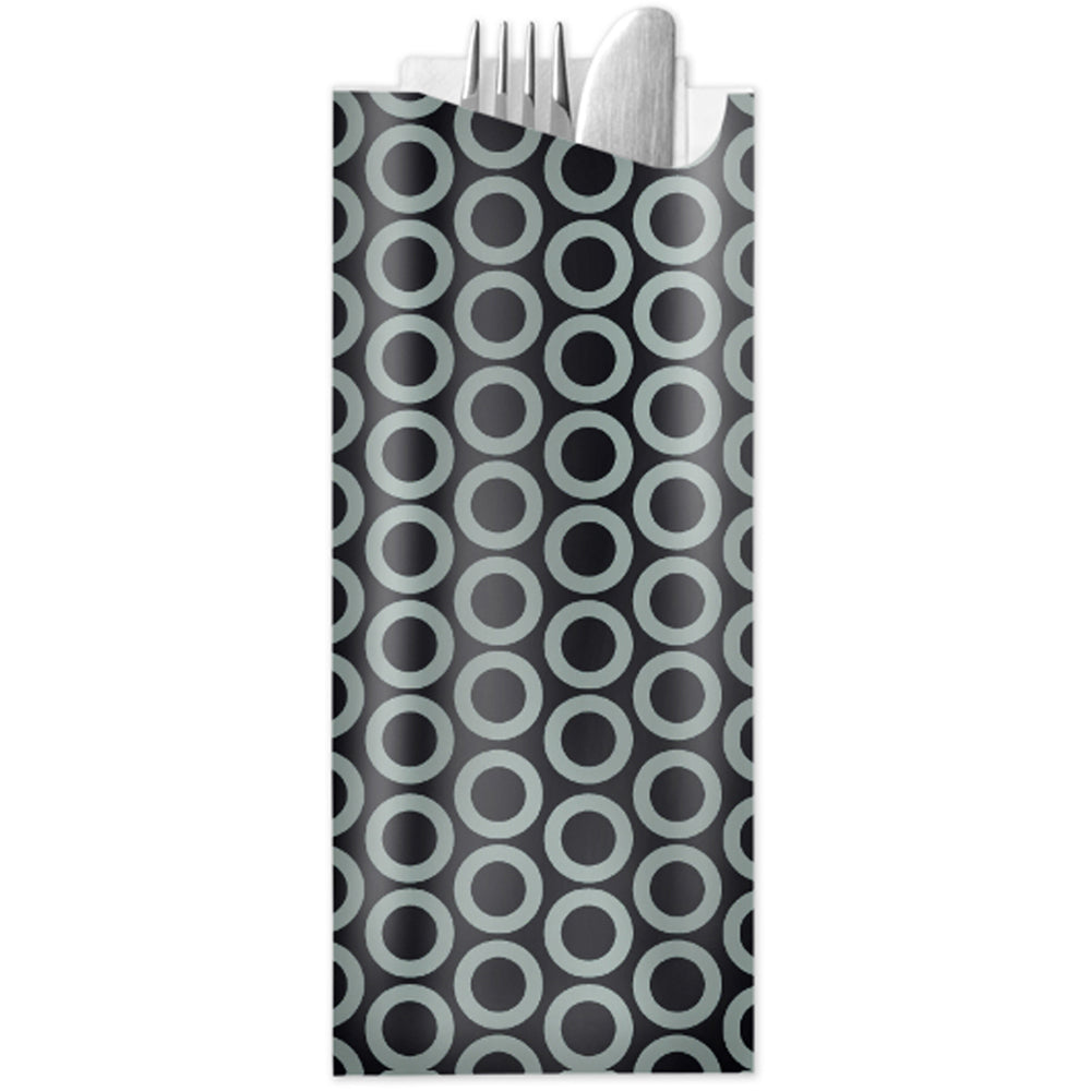 Pochetta Fit CIRCLES black 8,5x19cm   