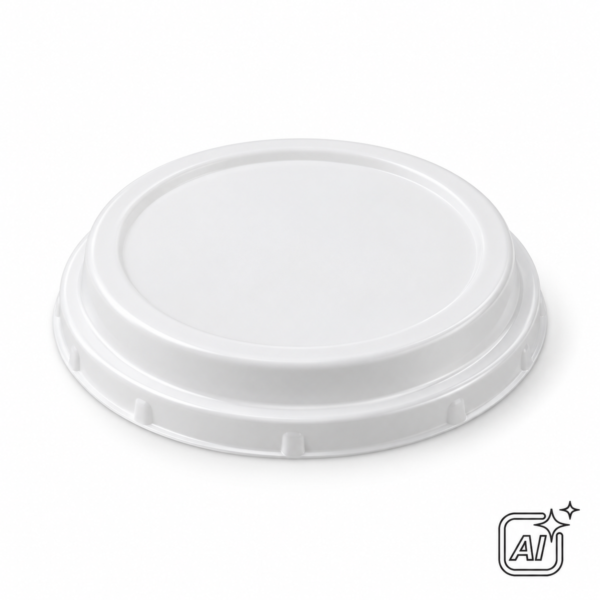 Deckel für Styroporbecher FC8 230 ml – KI-Symbolbild, exemplarische Darstellung