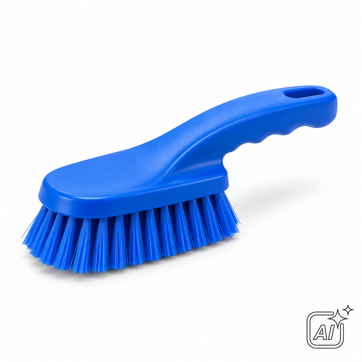Bürste 205 mm hart blau – KI-Symbolbild, exemplarische Darstellung