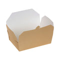 Take-away-Box braun/weiß, 2.000 ml, mit PLA-Beschichtung – Original-IFF