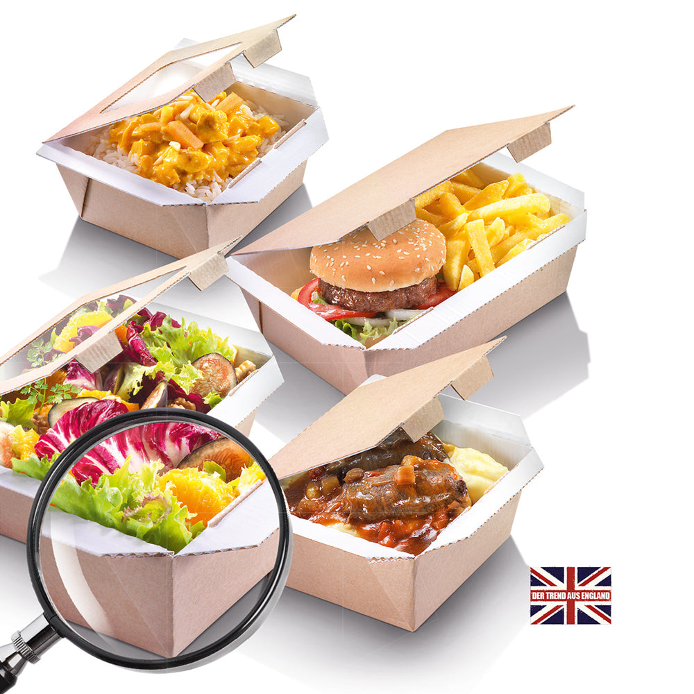 Food-Box Kraft, 625 ml, ohne Sichtfenster – Original-IFF