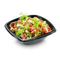 PLA-Salatschale schwarz, 240 ml, mit transparentem Deckel – Original-IFF-Produktbild