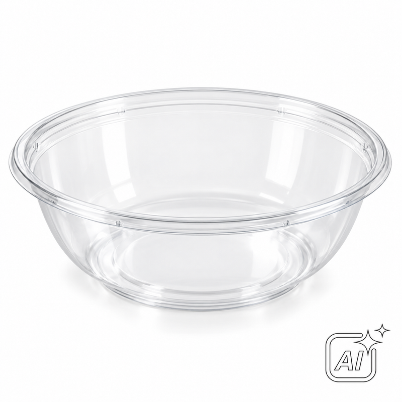 OPS-Klarsichtschale rund, 610 ml, Ø 155 mm, ohne Deckel – KI-Darstellung