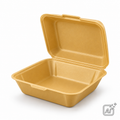 Hamburgerbox 145 × 155 × 80 mm gold – KI-Symbolbild, exemplarische Darstellung