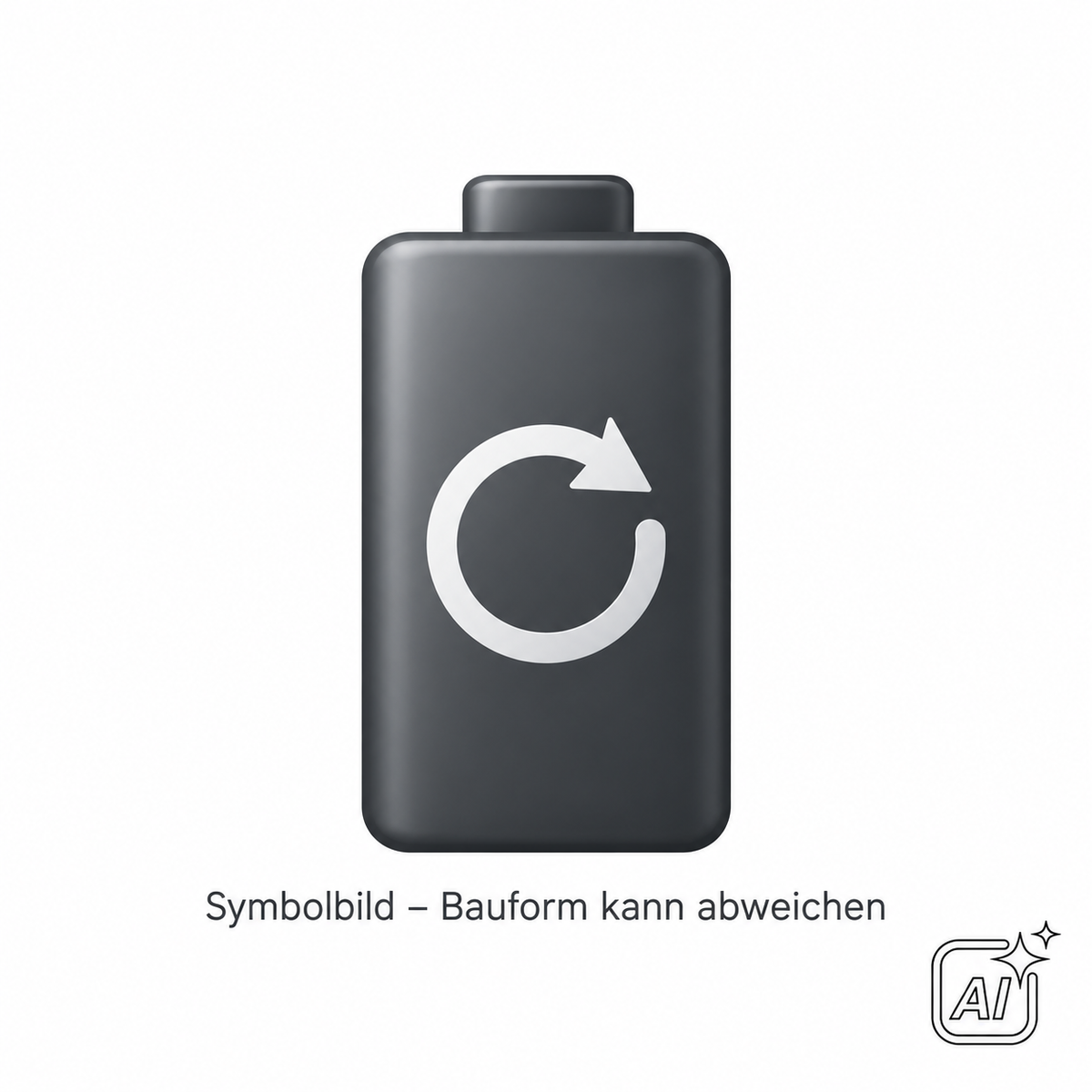 hydes Ersatzakku für Premium Stand Desinfektionsspender – KI-Symbolbild, exemplarische Darstellung