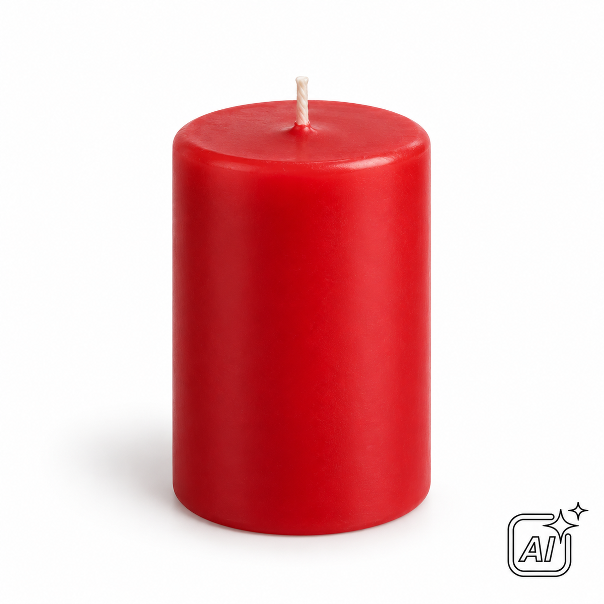 Stumpenkerzen rot 100 × 70 mm selbstverlöschend – KI-Symbolbild, exemplarische Darstellung