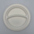 Bagasse-Menüteller rund, Ø 22,5 cm, 2-geteilt – Original-IFF