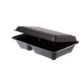 Mehrweg-Menübox PP schwarz, 2-geteilt, 1.170 ml – Original-IFF