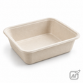 Menüschale Bagasse ungeteilt 230 × 210 × 80 mm – KI-Symbolbild, exemplarische Darstellung