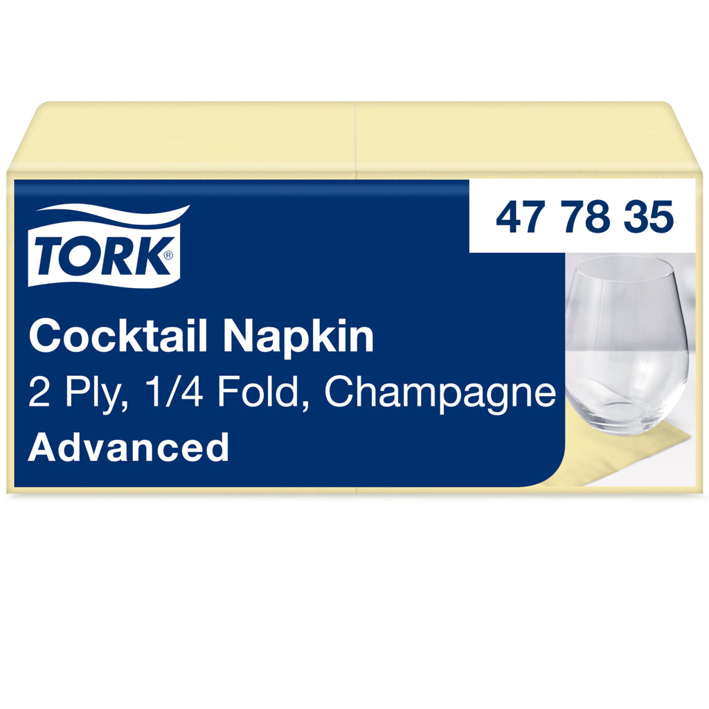 Tork Tissue-Servietten UNI champagner 24x24 1/4-F