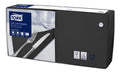 Tork Tissue-Servietten UNI schwarz 33x33 cm, 3-lagig, 1/4-Falz – Original-Tork-Packungsbild