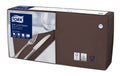 Tork Tissue-Servietten UNI braun 33x33 cm, 3-lagig, 1/4-Falz – Original-Tork-Packungsbild
