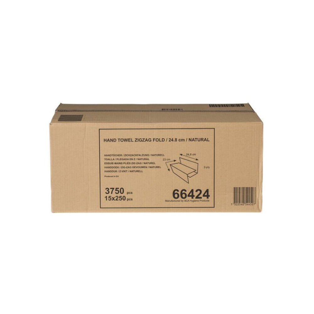 Tork Zickzack-Handtücher H3 naturweiß, 2-lagig, 25 × 23 cm – Original-IFF