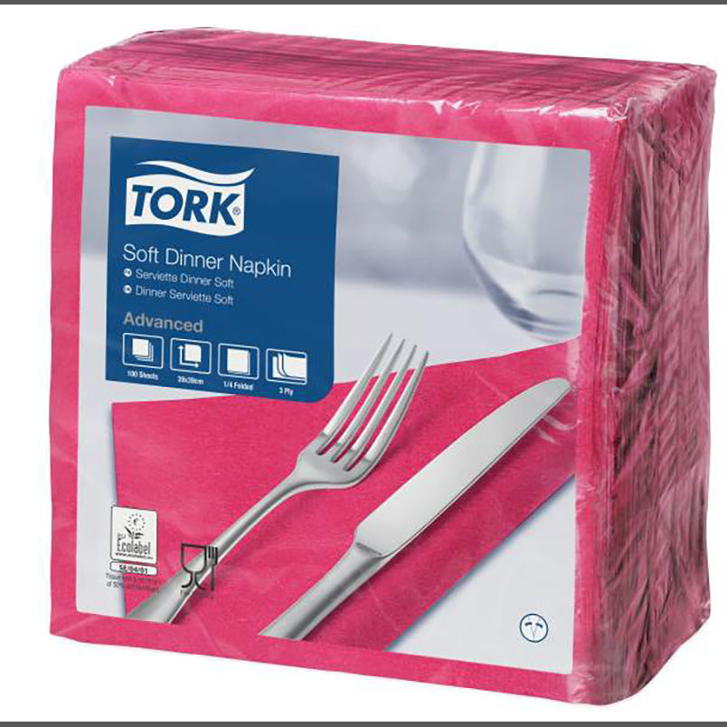 Tork Advanced Servietten pink, 39 × 39 cm, 3-lagig, 1/4-Falz – Original-IFF