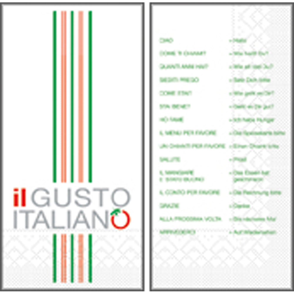 Mank Tissue-Servietten IL GUSTO ITALIANO 40 × 40 1/8-Falz 2-lg. – Original-IFF-Produktbild