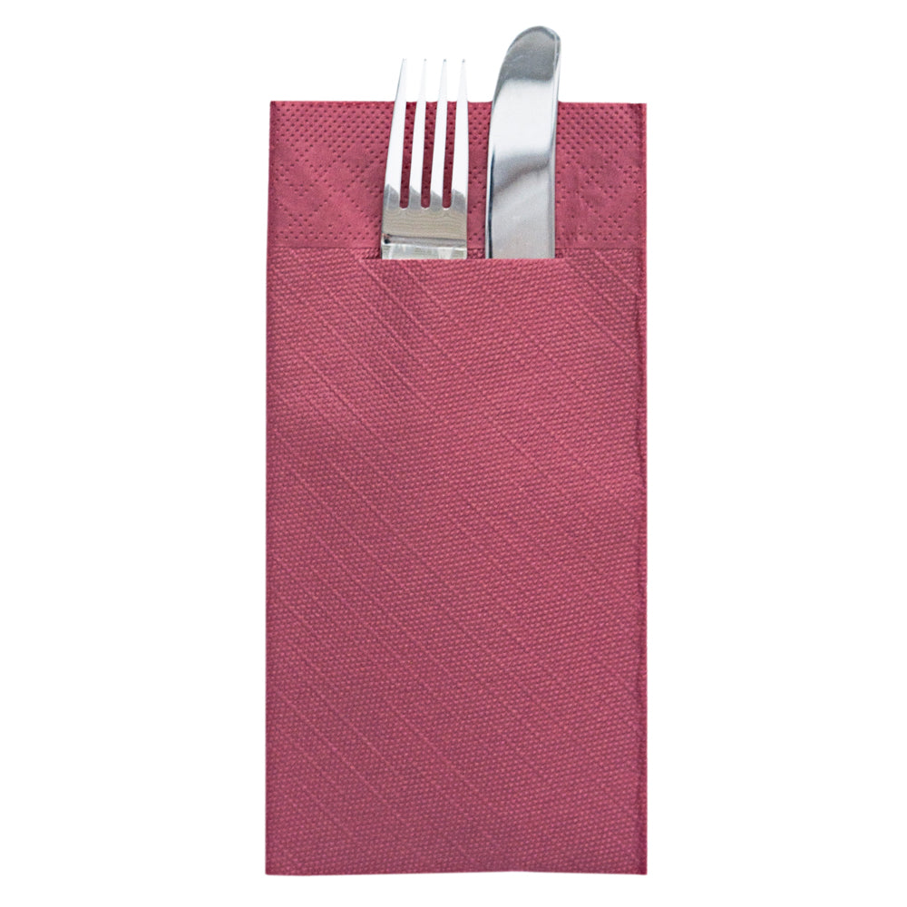 Pocket-Napkins Tissue-Deluxe bordeaux, 40 × 40 cm, 4-lagig – Original-IFF