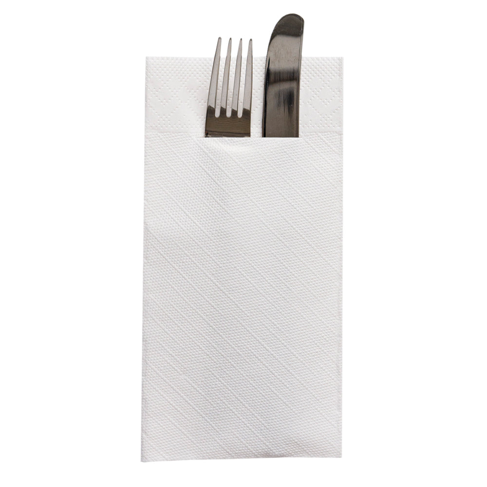 Mank Pocket-Napkins Tissue-Deluxe UNI weiß 40 × 40 1/4-Falz – Original-IFF-Produktbild