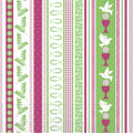 Mank Tissue-Servietten KOMMUNION/KONFIRMATION pink-grün 33 × 33 1/4-Falz 3-lagig – Original-IFF-Produktbild