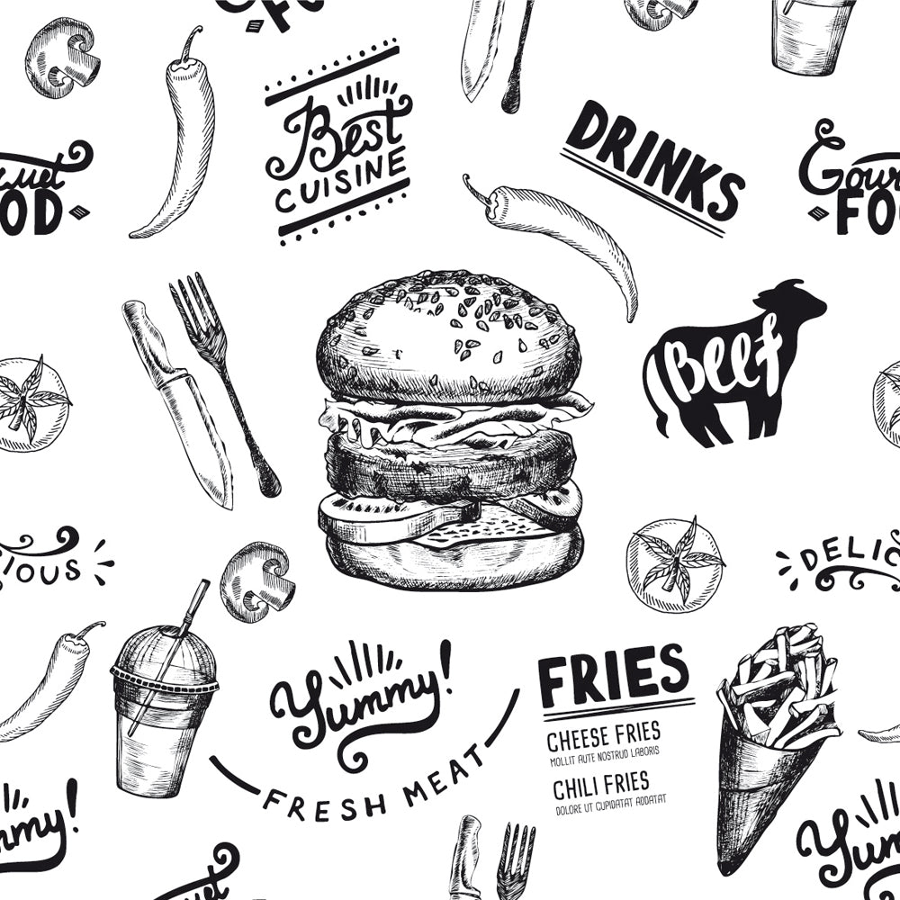 Mank Burgerpapier BURGER-MENU, 30 × 30 cm – Original-IFF