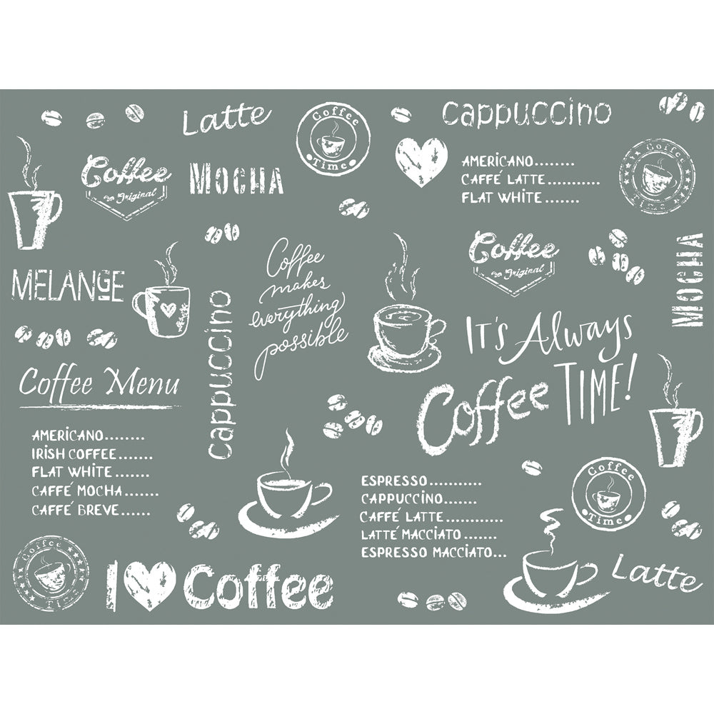 Airlaid-Tischsets BROOKLYN COFFEE TIME anthrazit, 40 × 30 cm – Original-IFF