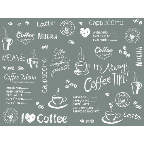 Airlaid-Tischsets BROOKLYN COFFEE TIME anthrazit, 40 × 30 cm – Original-IFF