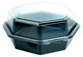 Duni Salatbox Octaview schwarz/transparent, 850 ml, mit Klappdeckel – Produktfoto Hersteller/Fachhandel