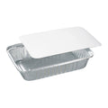 Aluminiumschale mit weißem Pappdeckel