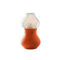 Candola Tischleuchte ALADIN Terracotta, mit klarem Glaszylinder